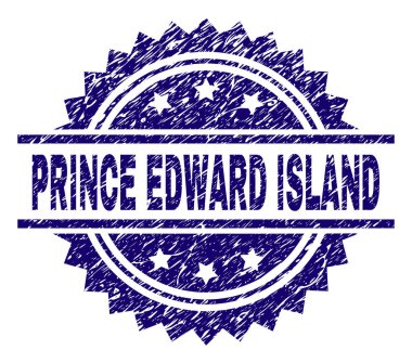Grunge Prince Edward Island damga mühür dokulu