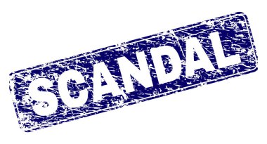 Yuvarlatılmış dikdörtgen damga grunge skandal çerçeveli