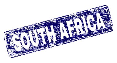 Yuvarlatılmış dikdörtgen damga çizilmiş Güney Afrika çerçeveli