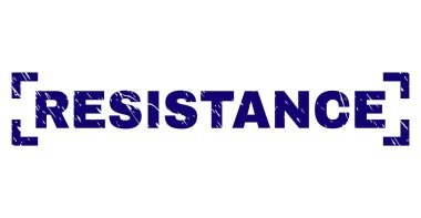 Dokulu direnç damga mühür köşeleri içinde çizik