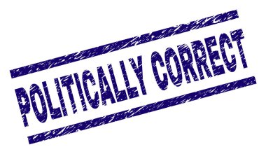 Dokulu politik olarak doğru damga mühür çizik