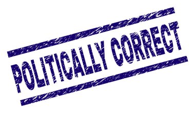 Scratched Textured POLITICALLY CORRECT Stamp Seal clipart