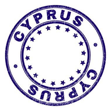 Damga mühür yuvarlak çizik dokulu Kıbrıs