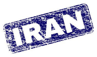 Yuvarlatılmış dikdörtgen damga grunge Iran çerçeveli