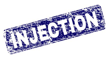 Yuvarlatılmış dikdörtgen damga grunge enjeksiyon çerçeveli