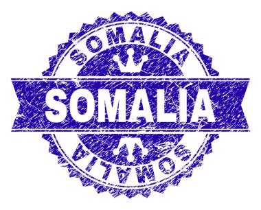 Dokulu Somali damga mühür kurdele ile çizik