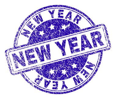 Dokulu yeni yıl damga mühür çizik