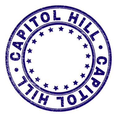Grunge Capitol Hill damga mühür yuvarlak dokulu