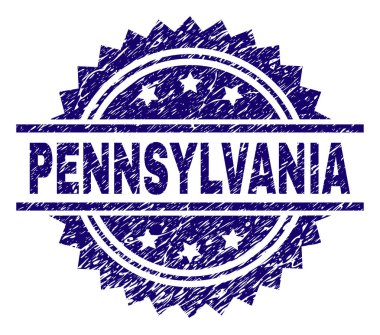 Grunge Pennsylvania damga mühür dokulu