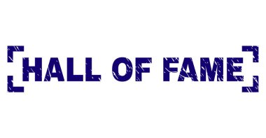 Dokulu Hall Of Fame damga mühür köşeleri içinde çizik
