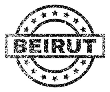 Dokulu Beyrut damga mühür çizik