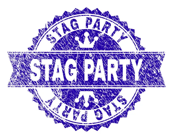 Grunge Textured STAG PARTY Sello de sello con cinta — Archivo Imágenes Vectoriales