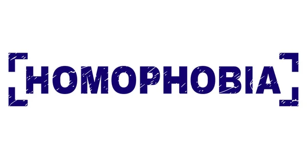Sello de sello de HOMOPHOBIA texturizado grunge entre esquinas — Vector de stock
