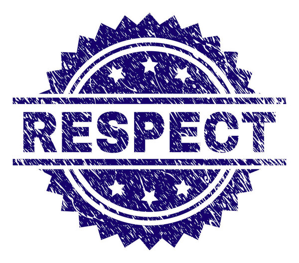 Scratched Textured RESPECT Stamp Seal