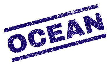 Dokulu okyanus damga mühür çizik