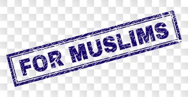 Müslümanlar dikdörtgen kaşe çizik