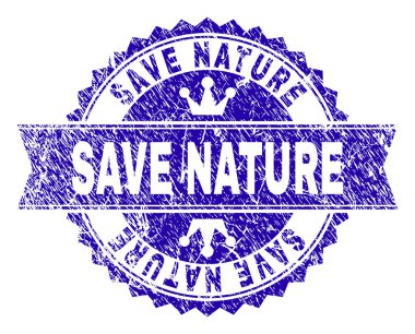 Doğa damga mühür kurdele ile kaydet dokulu çizik