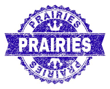 Grunge Prairies damga mühür kurdele ile dokulu