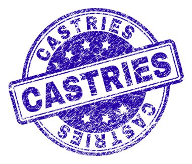 Grunge Castries damga mühür dokulu