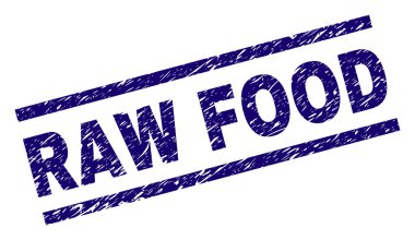 Grunge çiğ gıda damga mühür dokulu