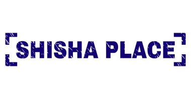 Grunge Shisha yer damga mühür köşeleri içinde dokulu