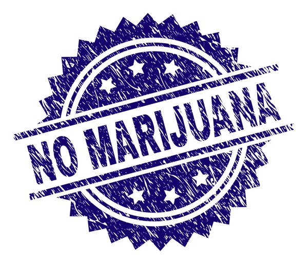 Scratched Textured NO MARIJUANA Stamp Seal — Stock Vector