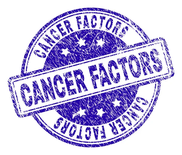 Zerkratzte, strukturierte Krebsfaktoren Stempelsiegel — Stockvektor