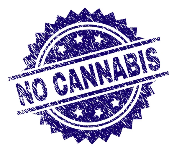 Zerkratzt, kein Stempelsiegel für Cannabis — Stockvektor
