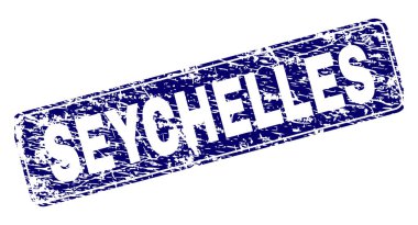 Yuvarlatılmış dikdörtgen damga çizilmiş Seyşeller çerçeveli