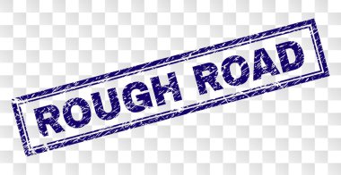 Grunge kaba yol dikdörtgen damgası