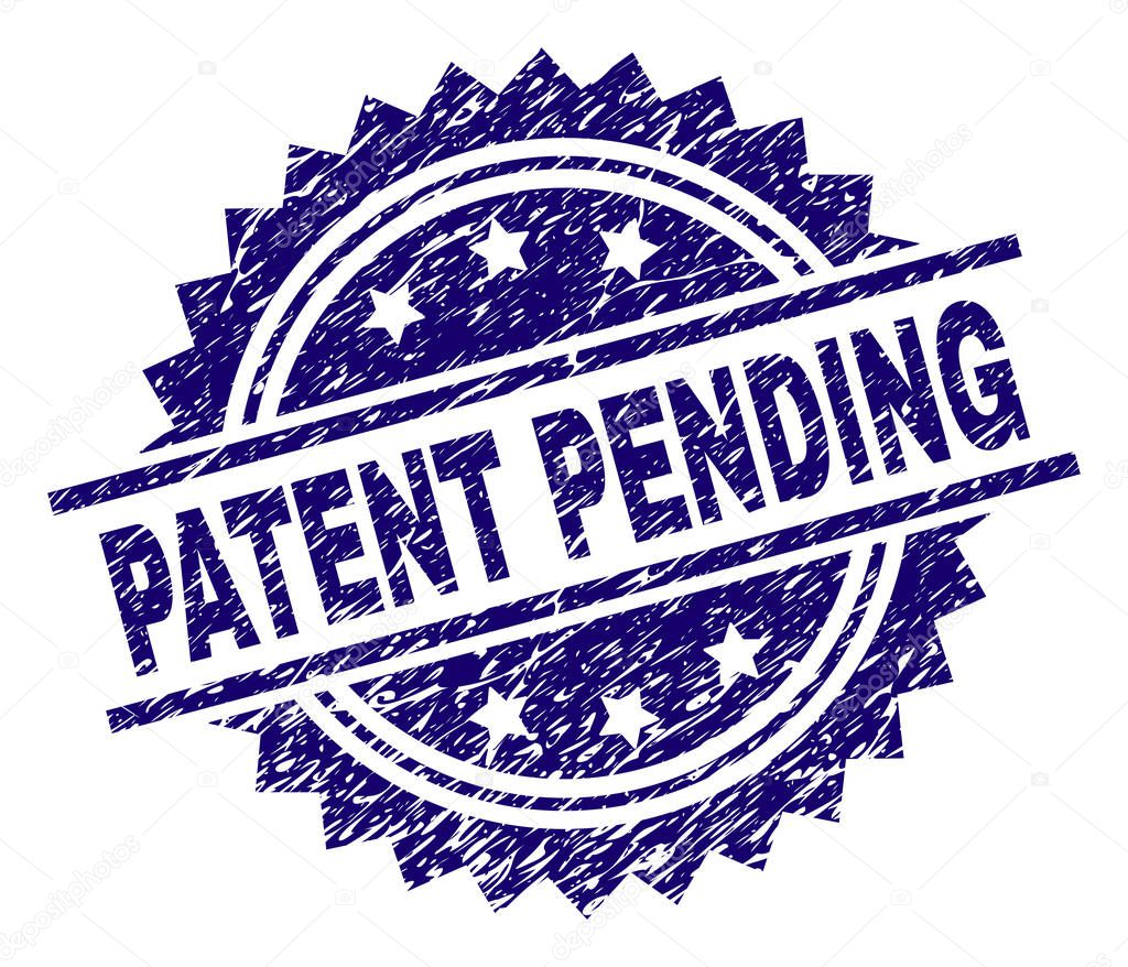 Scratched Textured PATENT PENDING Stamp Seal