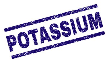 Dokulu potasyum damga mühür çizik