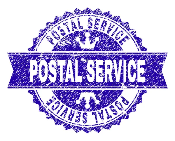 Sello de sello de SERVICIO POSTAL con textura Grunge con cinta — Vector de stock