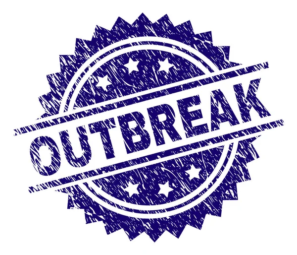 Sello de sello Grunge Textured OUTBREAK — Vector de stock