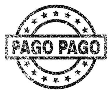 Dokulu Pago damga mühür çizik