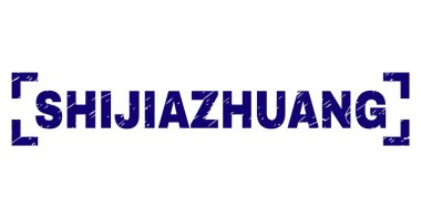 Grunge Shijiazhuang damga mühür köşeler arasında dokulu