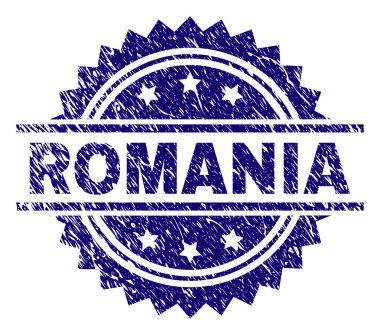 Grunge Romanya damga mühür dokulu