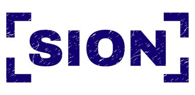 Grunge Sion damga mühür köşeleri içinde dokulu