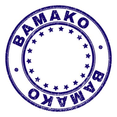 Damga mühür yuvarlak çizik dokulu Bamako