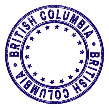 Dokulu British Columbia damga mühür yuvarlak çizik