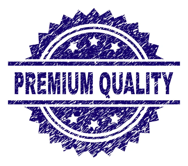 Streszczenie teksturowanej pieczęć Pieczęć jakości Premium — Wektor stockowy