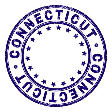 Damga mühür yuvarlak çizik dokulu Connecticut