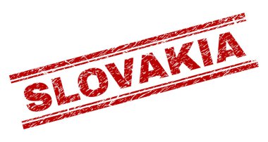 Grunge Slovakya damga mühür dokulu