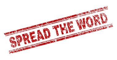 Dokulu Spread Word damga mühür çizik