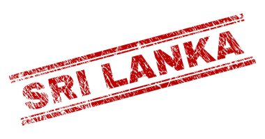 Grunge Sri Lanka damga mühür dokulu