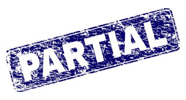 Yuvarlatılmış dikdörtgen damga grunge kısmi çerçeveli