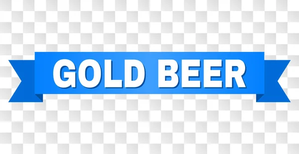 Bande bleue avec texte GOLD BEER — Image vectorielle