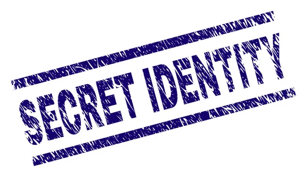 Sello de sello de IDENTIDAD SECRETO con textura rayada — Vector de stock