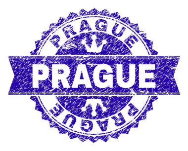 Dokulu Prag damga mühür kurdele ile çizik