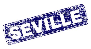 Yuvarlatılmış dikdörtgen damga çizilmiş Seville çerçeveli